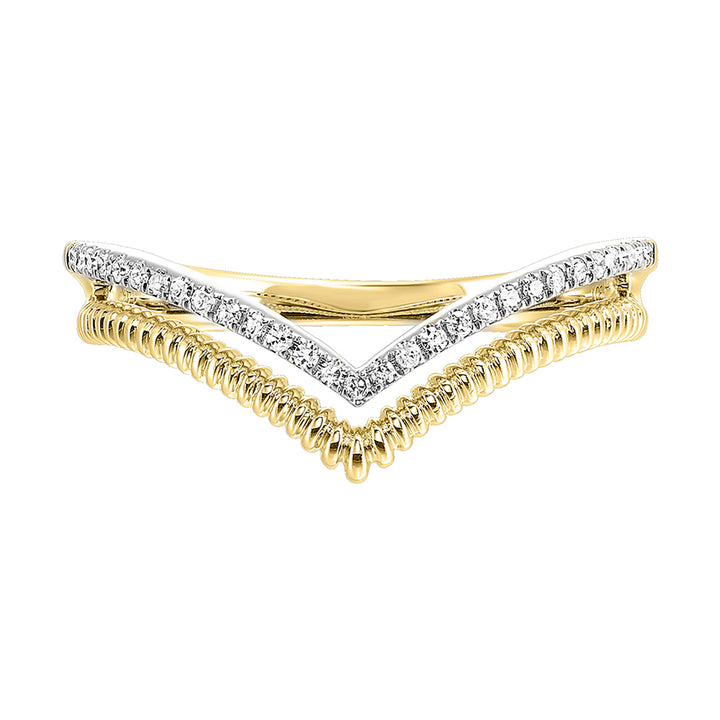 10Kt White Yellow Gold Diamond 1/10Ctw Ring
