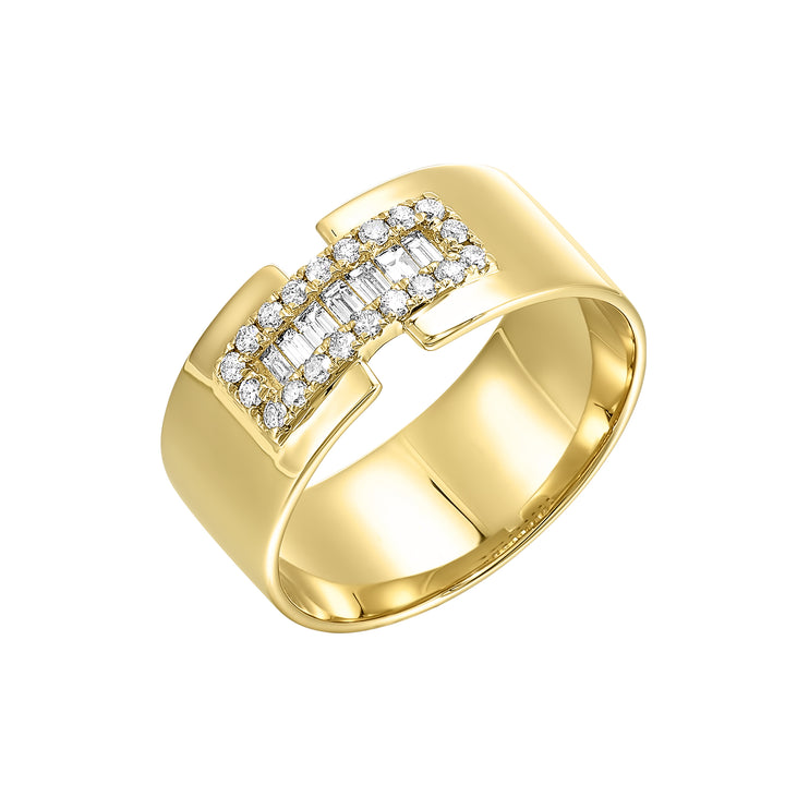 14Kt Yellow Gold Diamond 1/4Ctw Ring