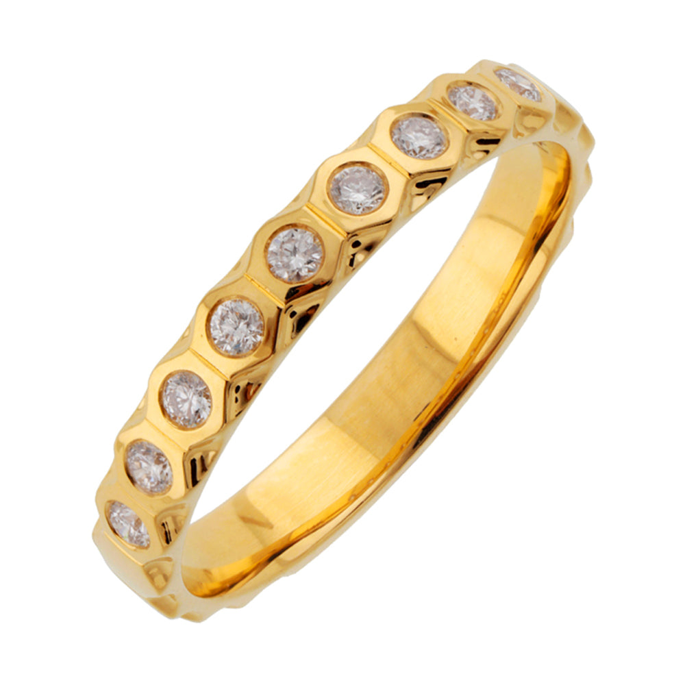 14Kt Yellow Gold Diamond 1/6Ctw Ring