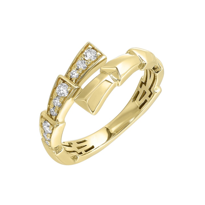 14Kt Yellow Gold Diamond 1/5Ctw Ring
