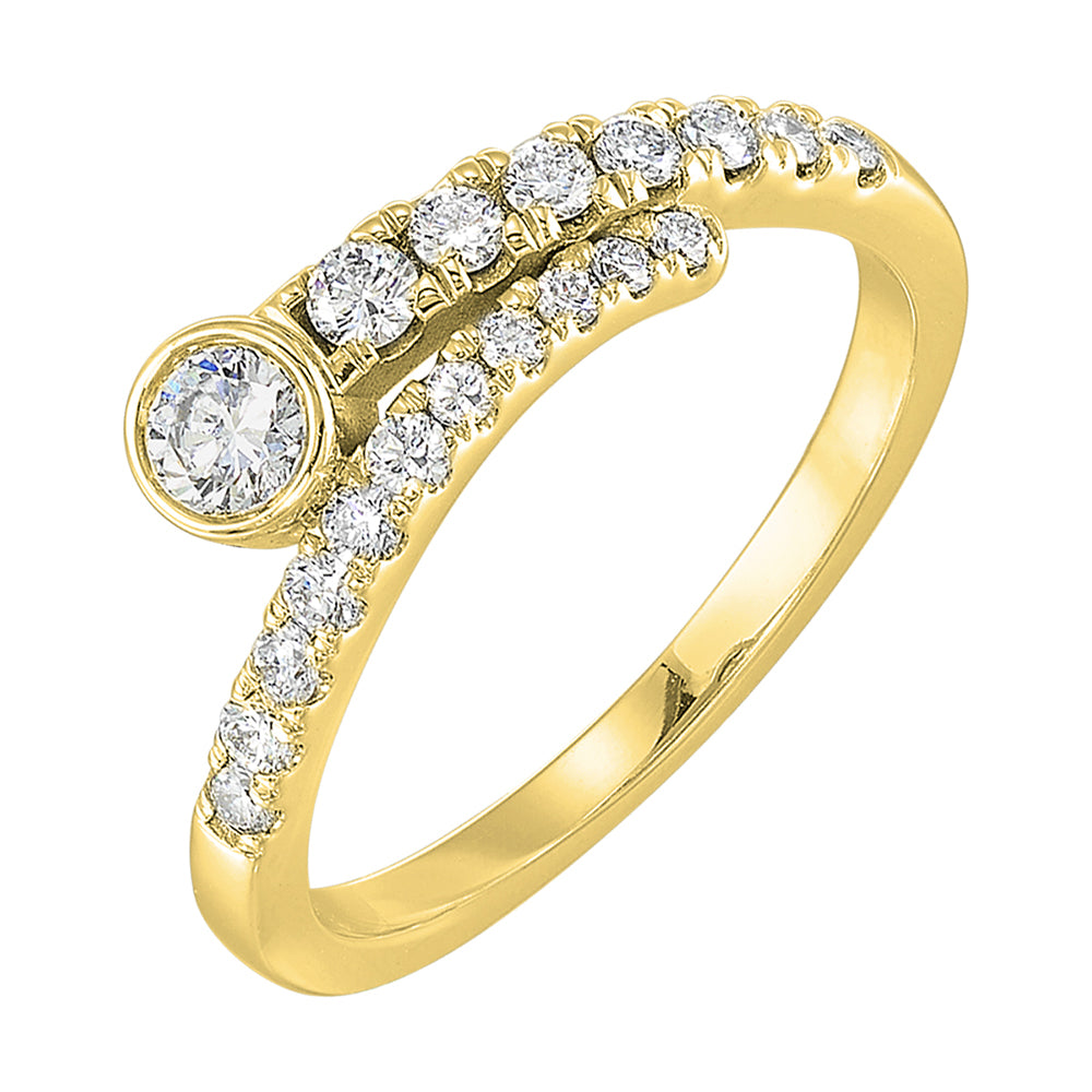 14Kt Yellow Gold Diamond 1Ctw Ring