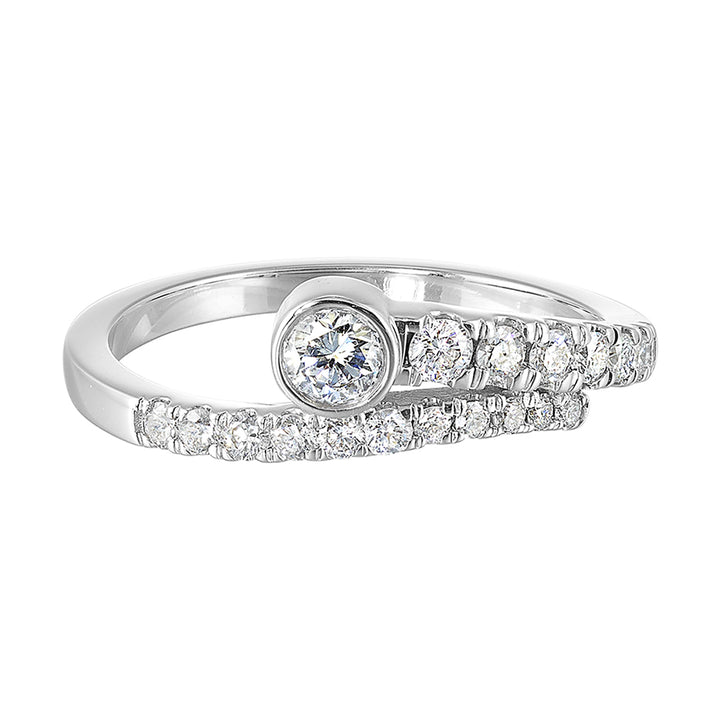 Silver White Diamond 1/5Ctw Ring