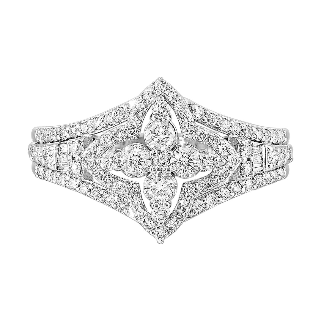 14Kt White Gold Diamond 3/4Ctw Ring