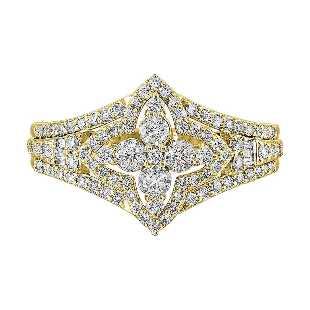 14Kt Yellow Gold Diamond 3/4Ctw Ring