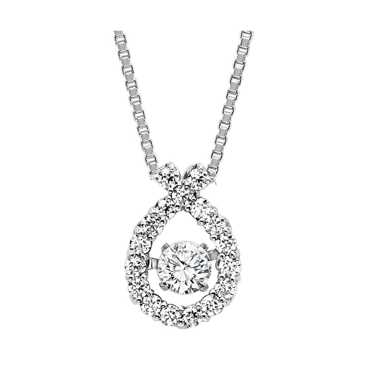 14Kt White Gold Diamond 1/2Ctw Pendant