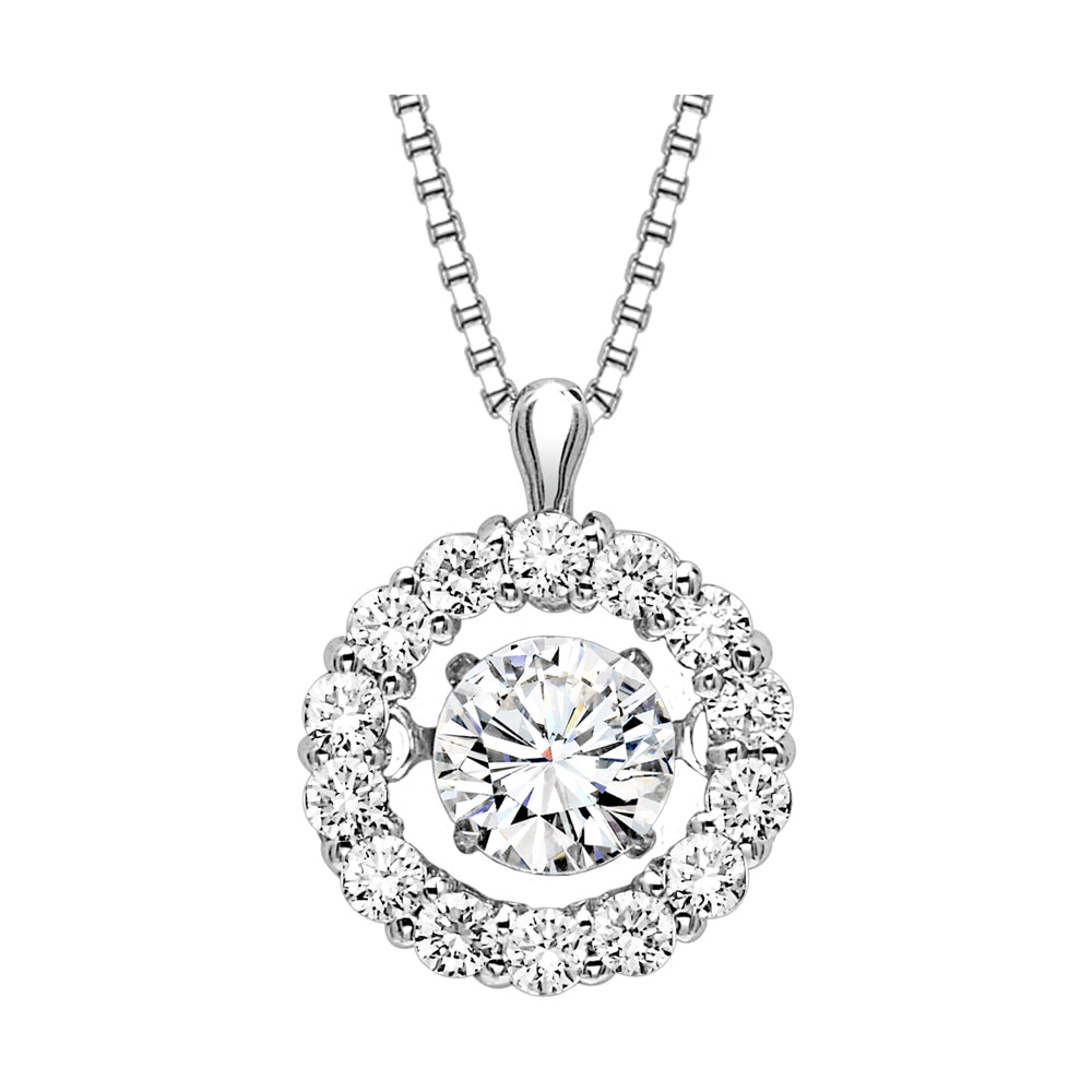 14Kt White Gold Diamond 1/2Ctw Pendant