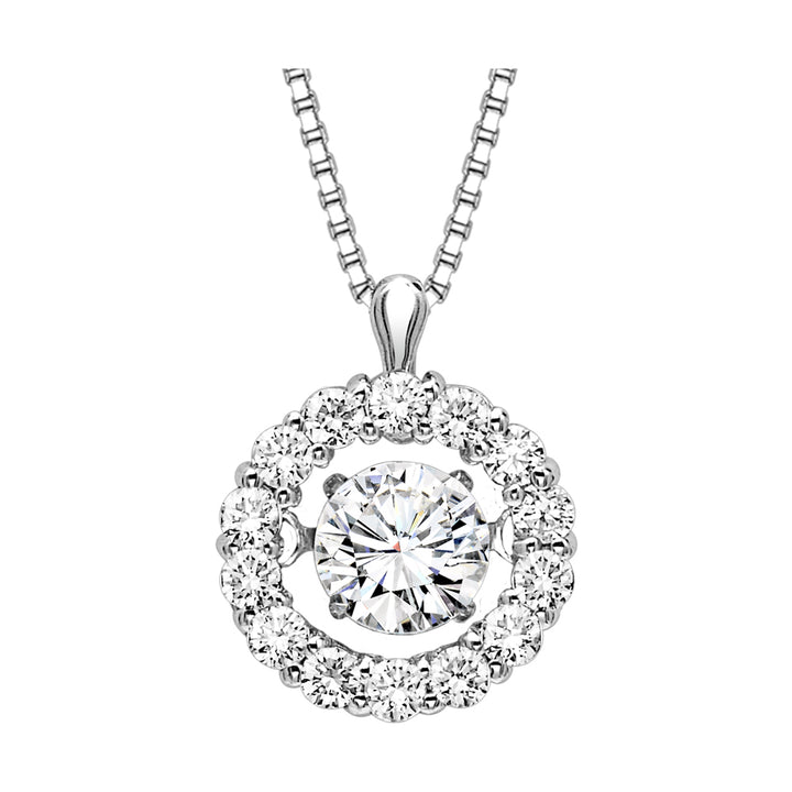 14Kt White Gold Diamond 1/2Ctw Pendant