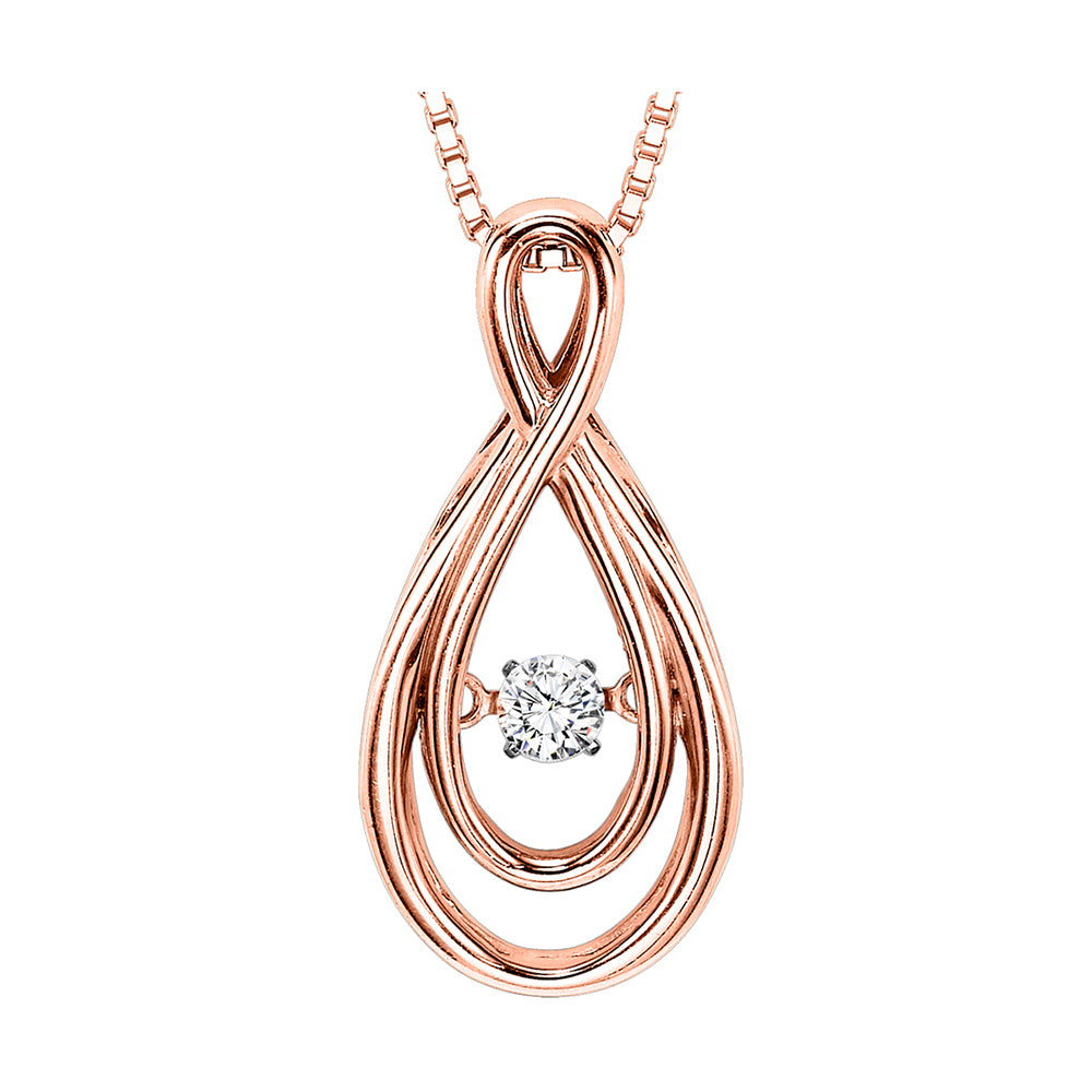 14Kt Rose Gold Diamond 1/10Ctw Pendant