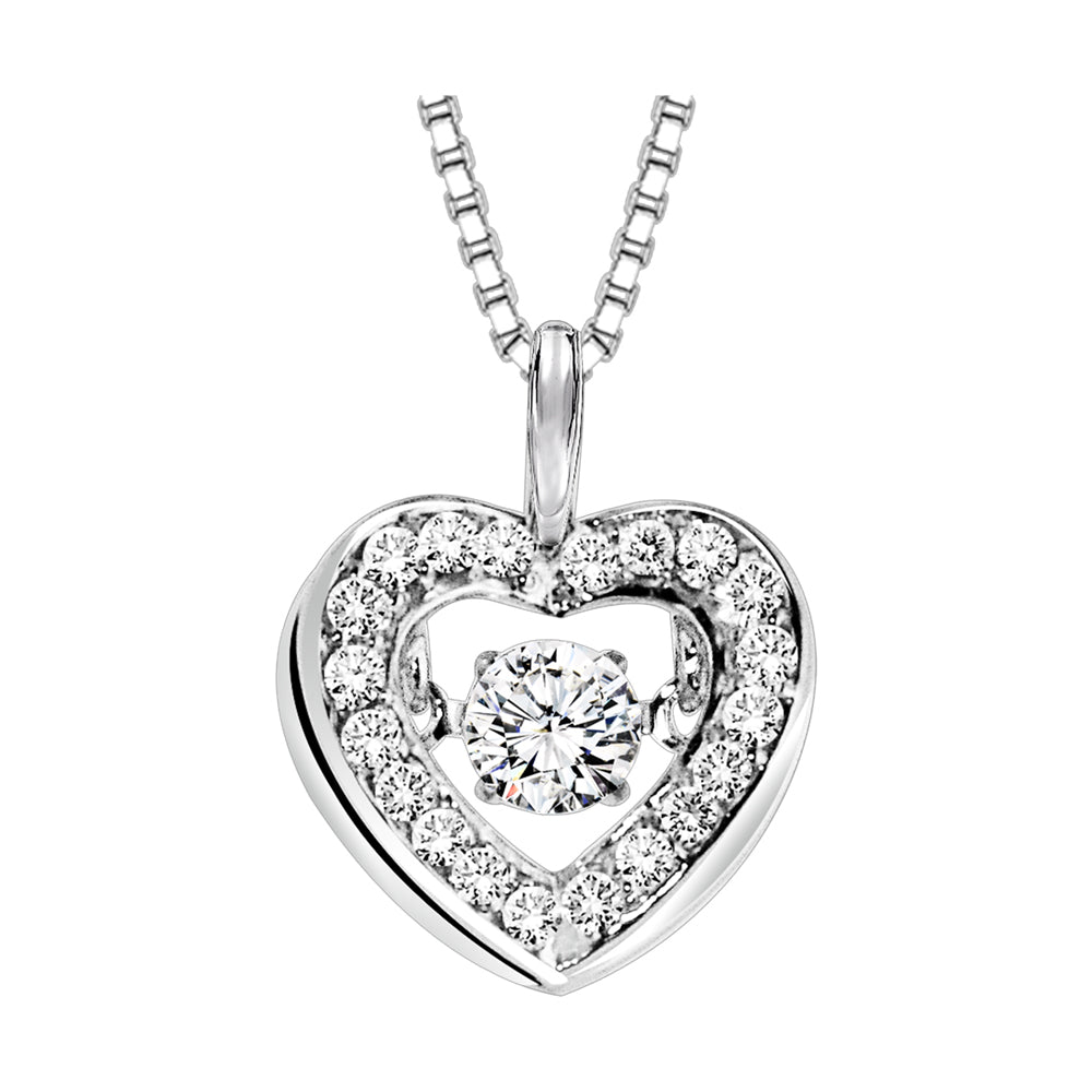 14Kt White Gold Diamond 1/3Ctw Pendant