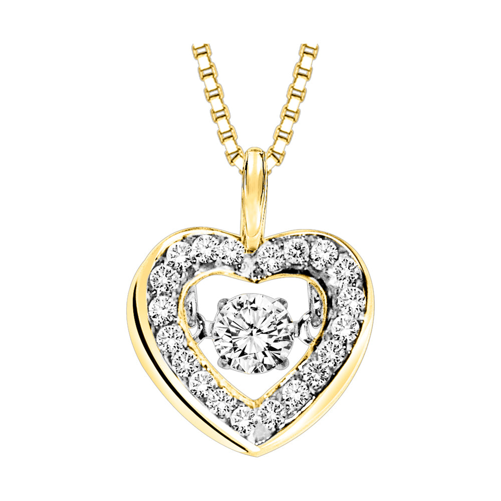 14Kt Yellow Gold Diamond 1/3Ctw Pendant