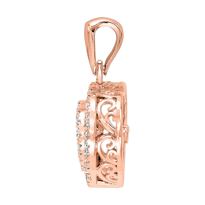 14Kt Rose Gold Diamond 3/8Ctw Pendant
