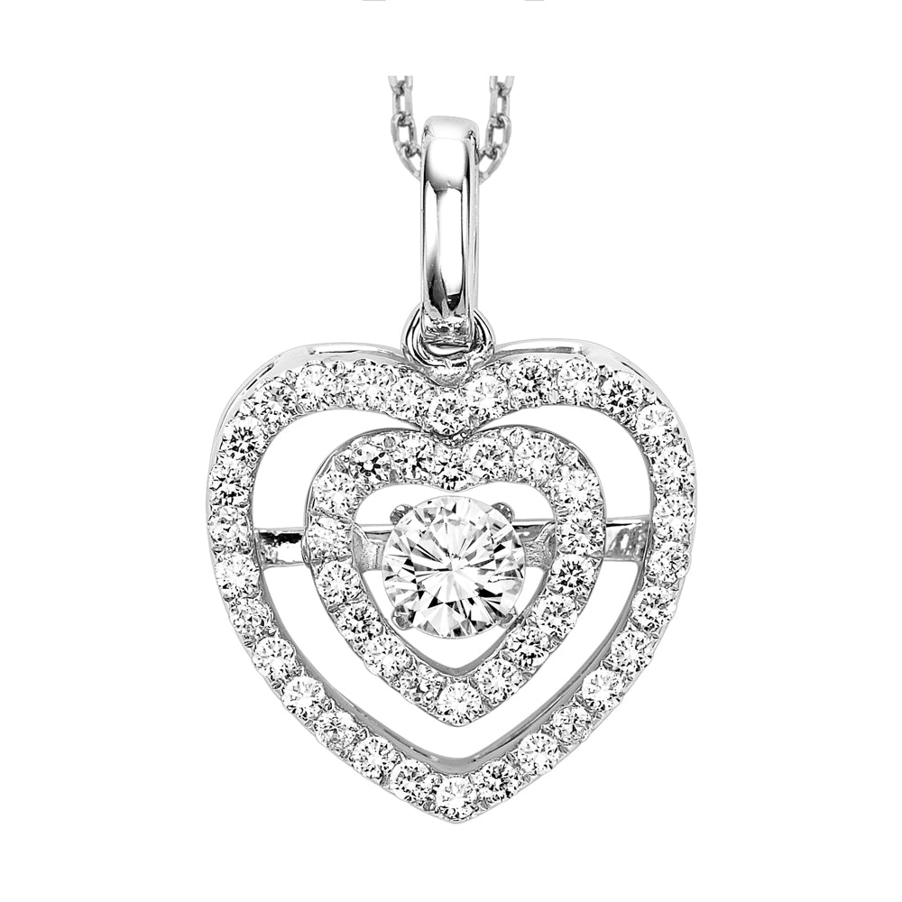 14Kt White Gold Diamond 3/8Ctw Pendant
