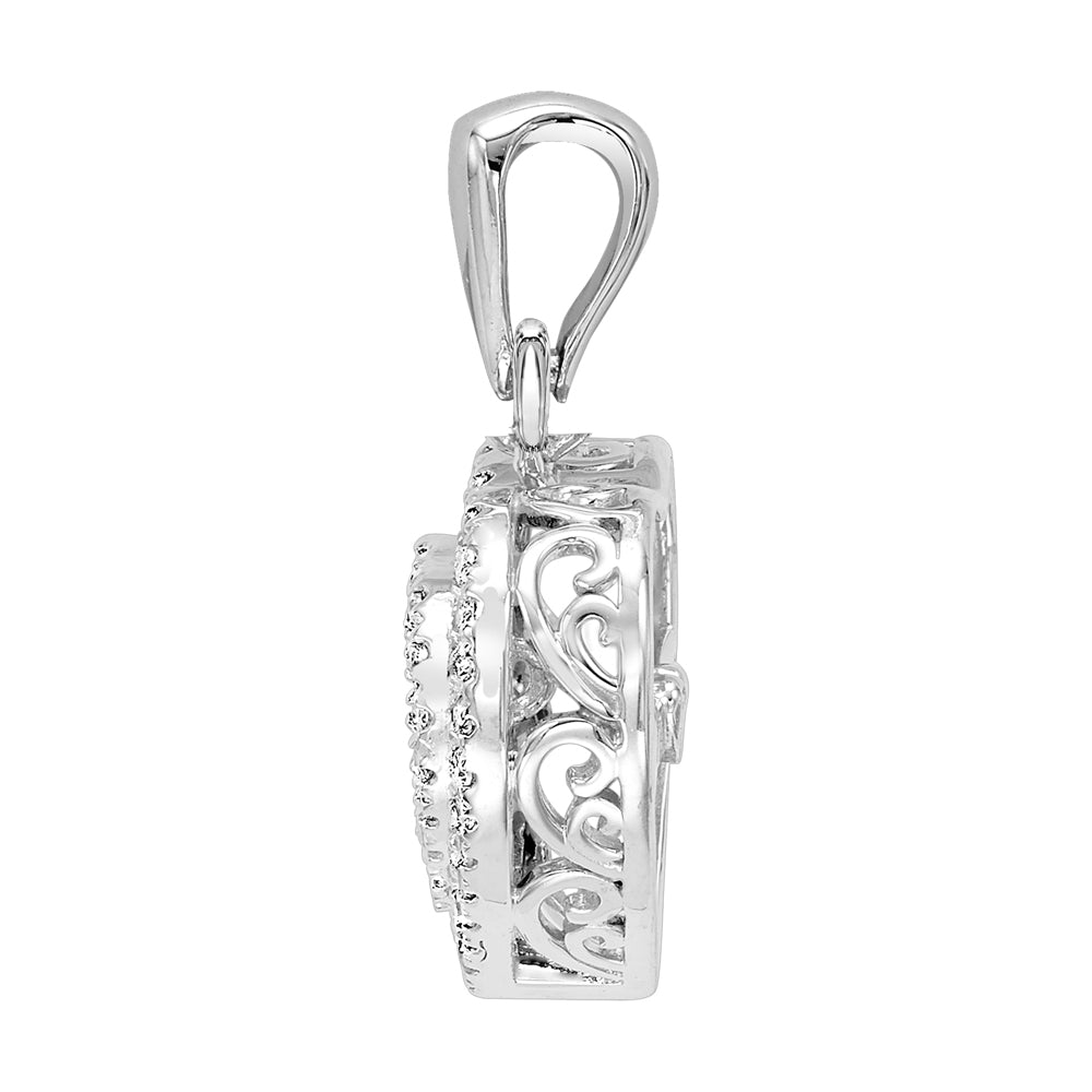 14Kt White Gold Diamond 3/8Ctw Pendant