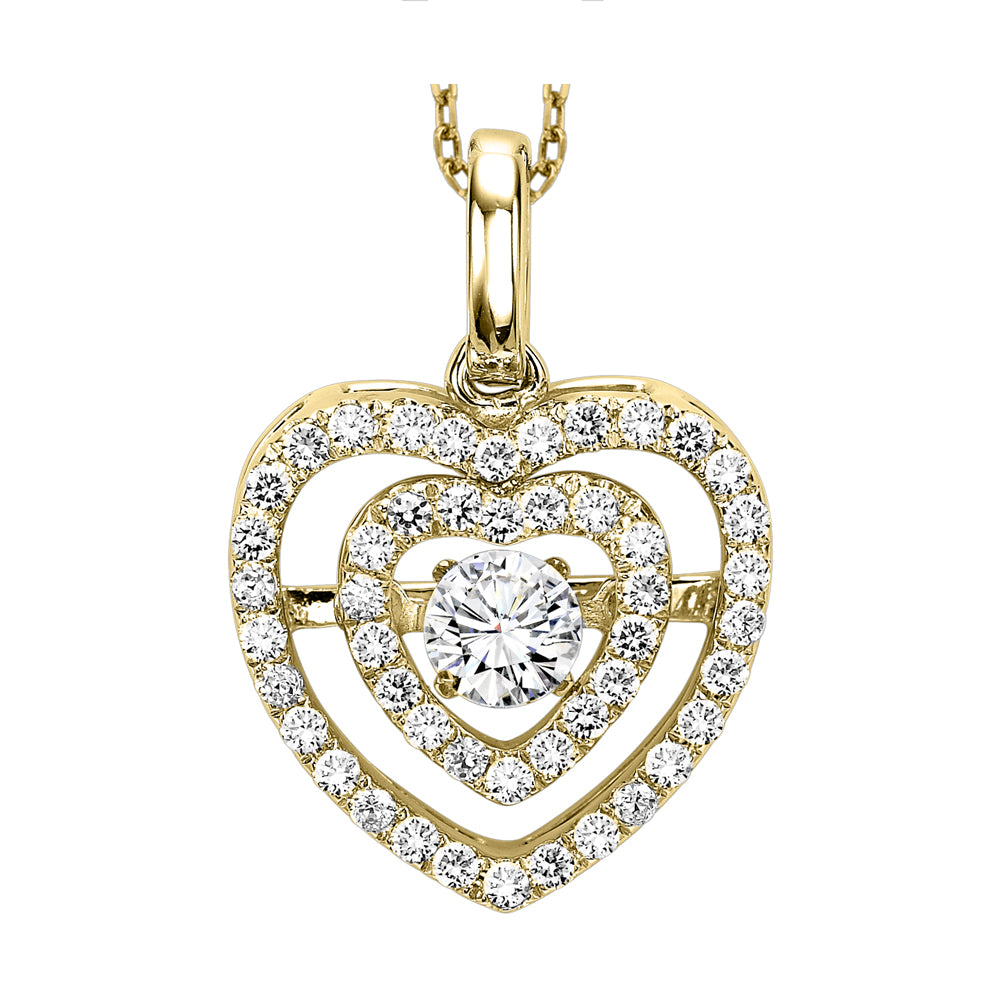 14Kt Yellow Gold Diamond 3/8Ctw Pendant