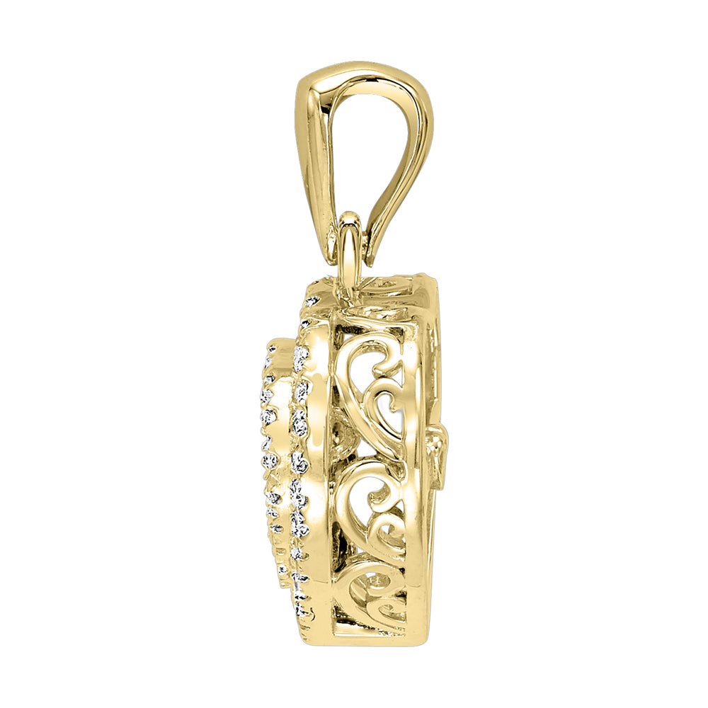14Kt Yellow Gold Diamond 3/8Ctw Pendant