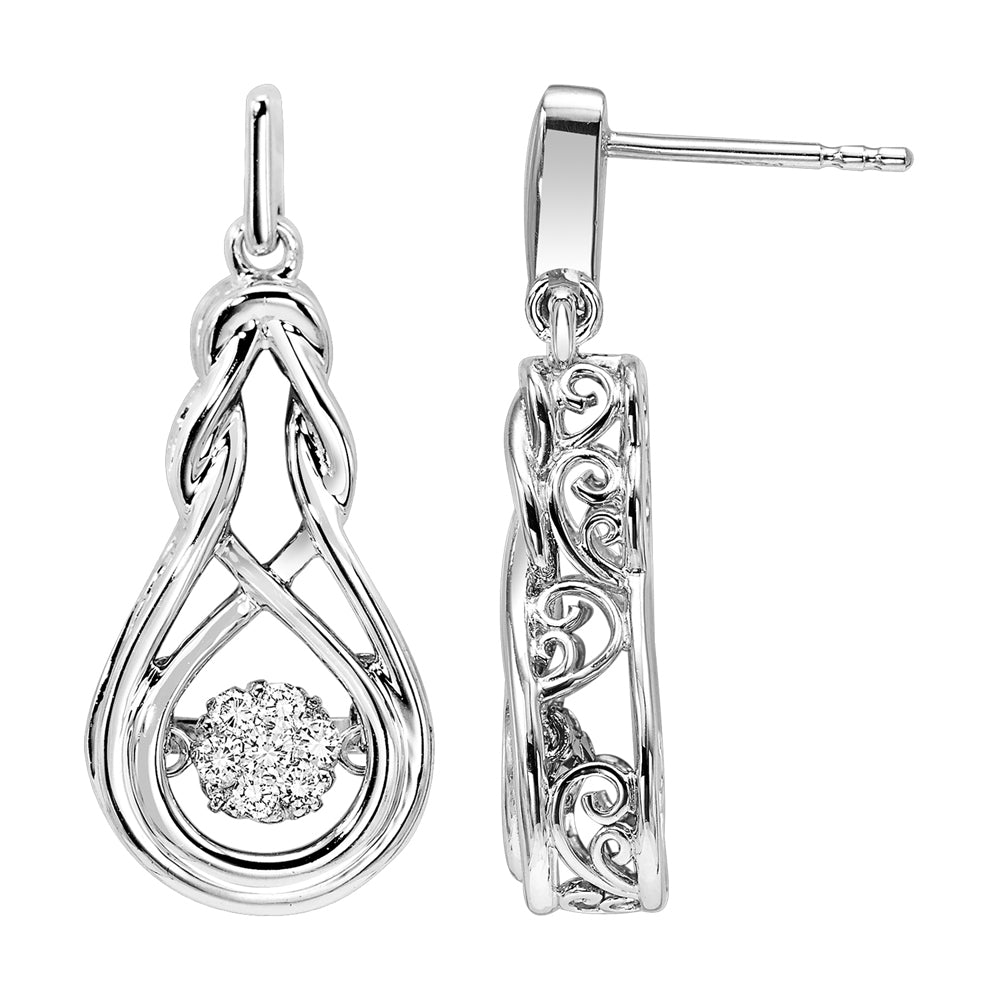 14Kt White Gold Diamond 1/7Ctw Earring