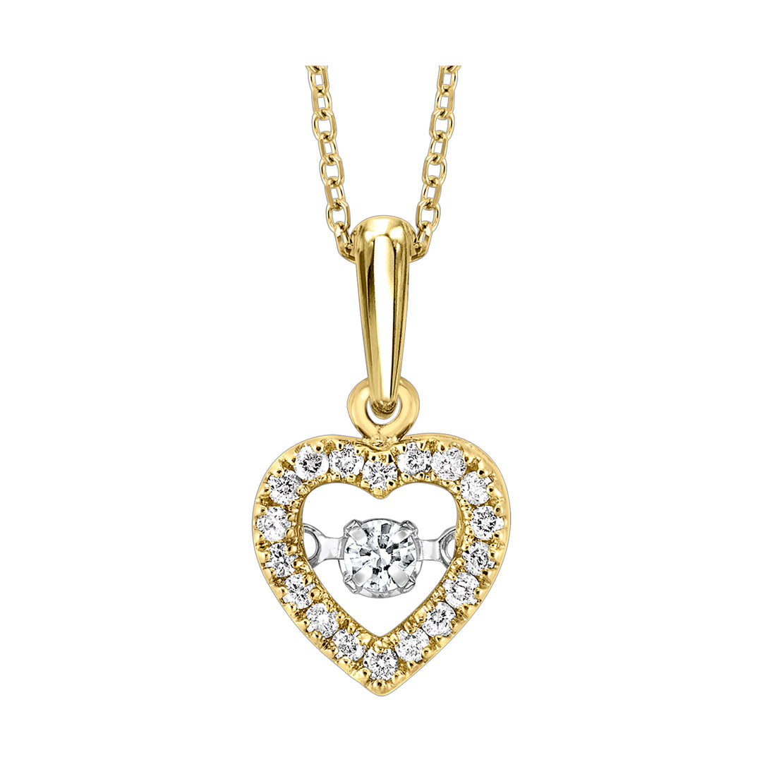 10Kt Yellow Gold Diamond 1/5Ctw Pendant