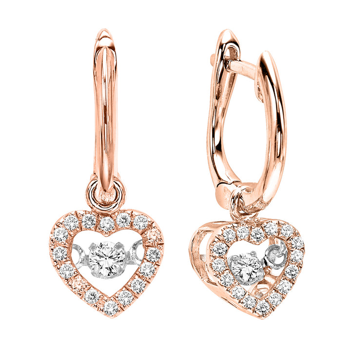 10Kt Rose Gold Diamond 1/5Ctw Earring
