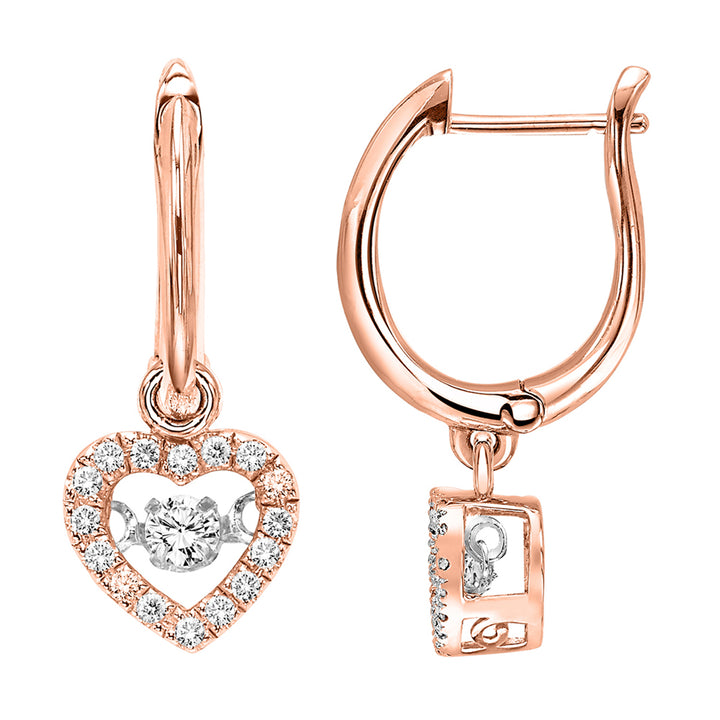10Kt Rose Gold Diamond 1/5Ctw Earring