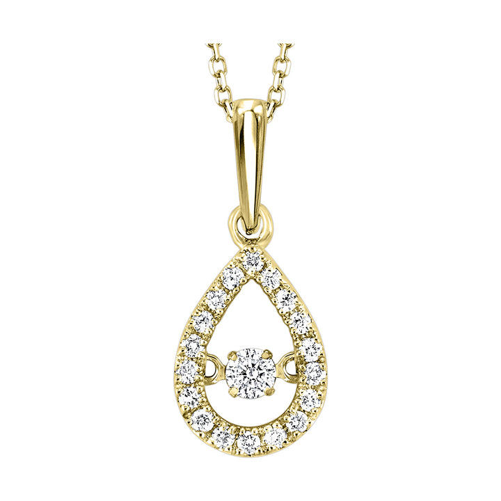 14Kt Yellow Gold Diamond 1/5Ctw Pendant