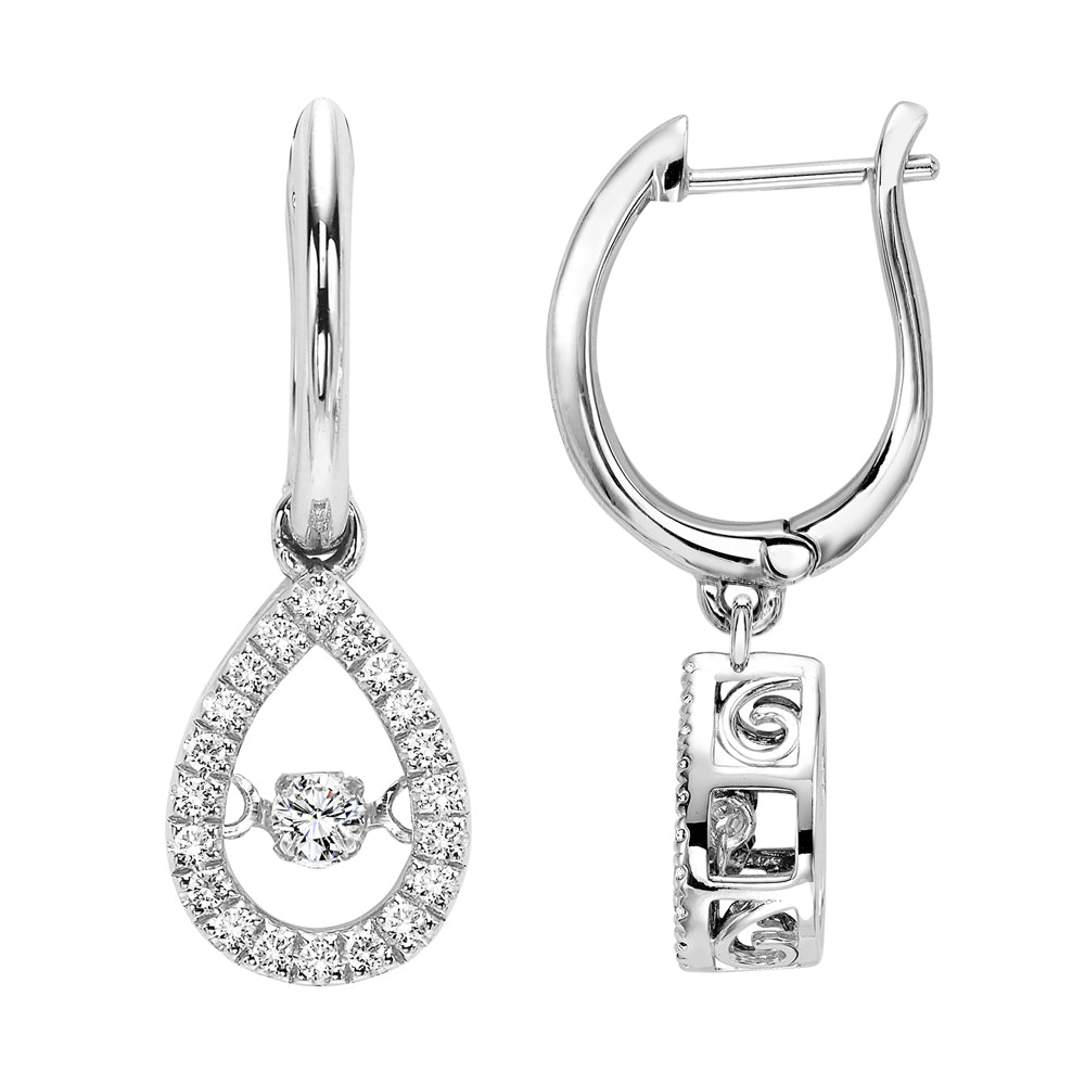 10Kt White Gold Diamond 1/5Ctw Earring