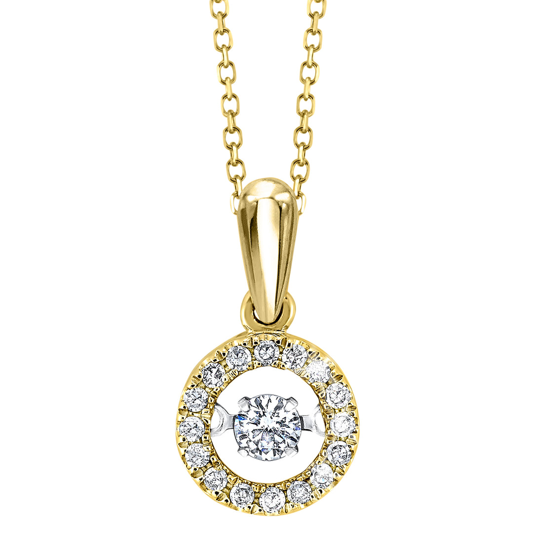 10Kt Yellow Gold Diamond 1/5Ctw Pendant