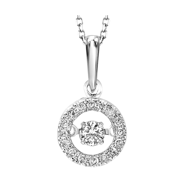14Kt White Gold Diamond 1/5Ctw Pendant