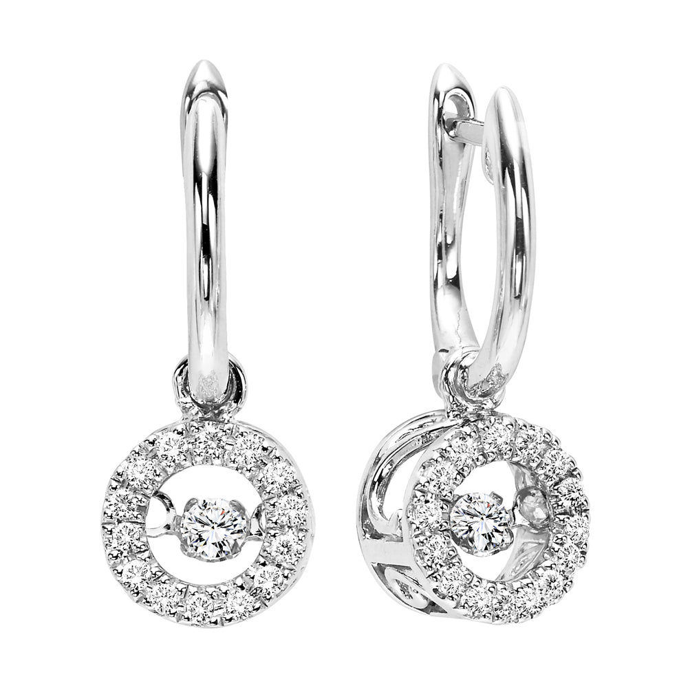10Kt White Gold Diamond 1/5Ctw Earring