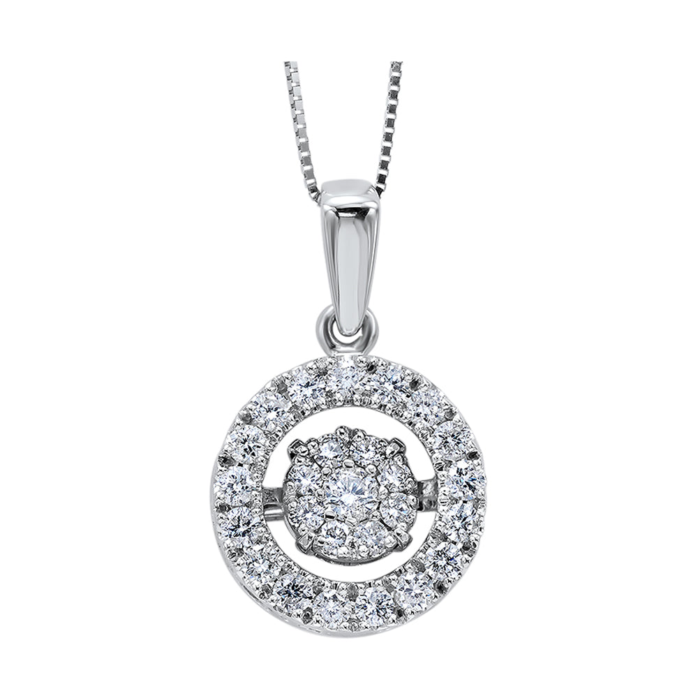 10Kt White Gold Diamond 1/2Ctw Pendant