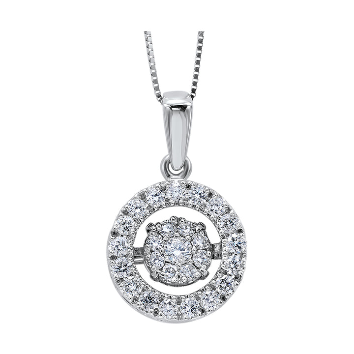10Kt White Gold Diamond 1/2Ctw Pendant