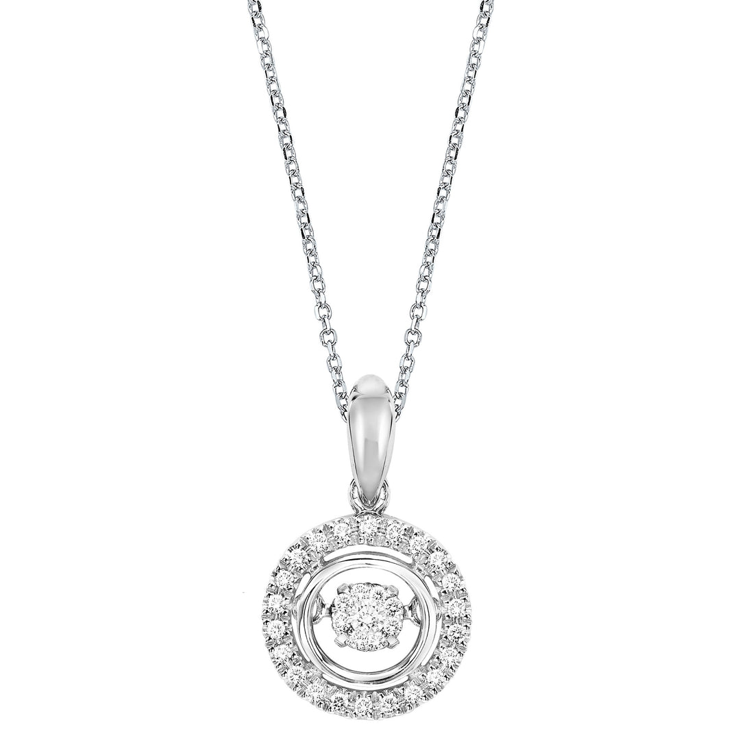 Silver Diamond 1/10Ctw Pendant