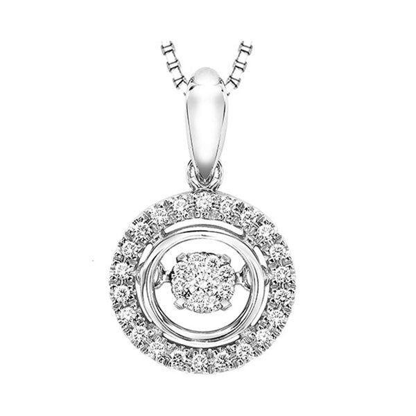 Silver Diamond 1/10Ctw Pendant