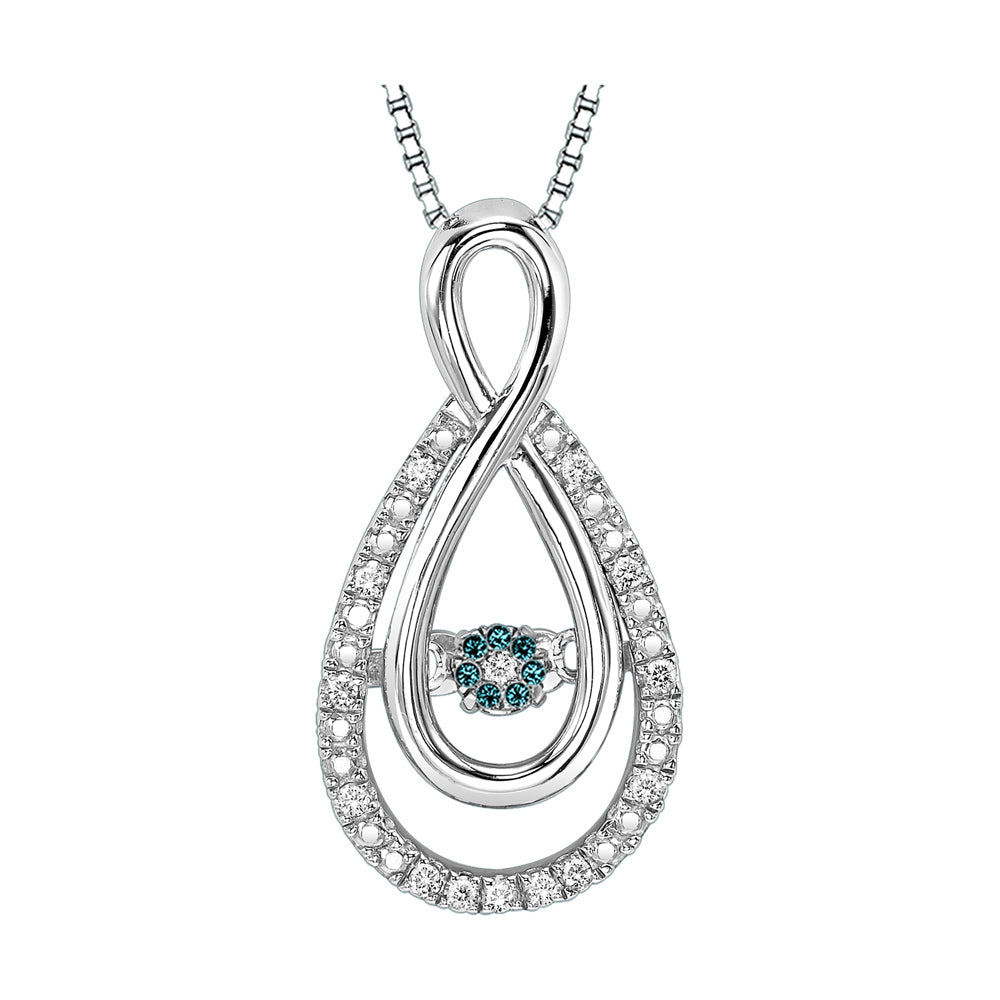 Silver Diamond 1/10Ctw Pendant