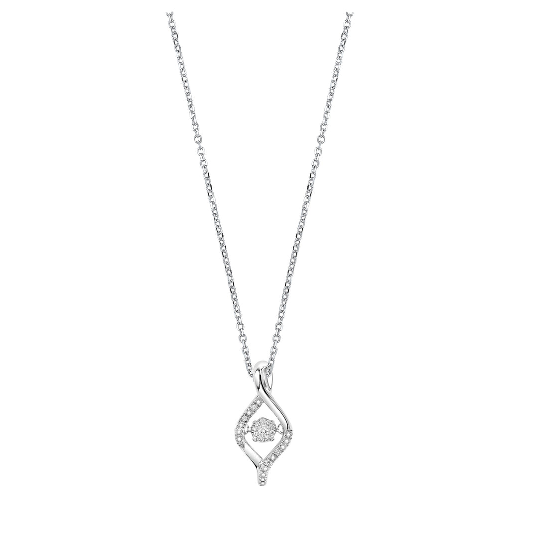Silver Diamond 1/15Ctw Pendant