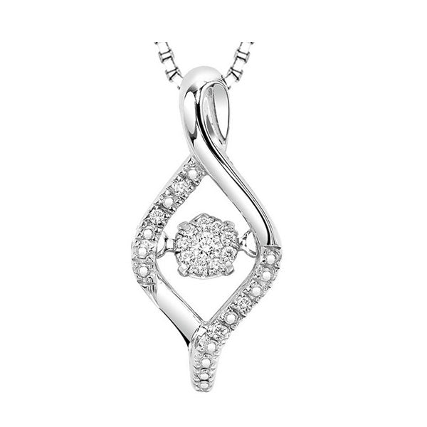 Silver Diamond 1/15Ctw Pendant