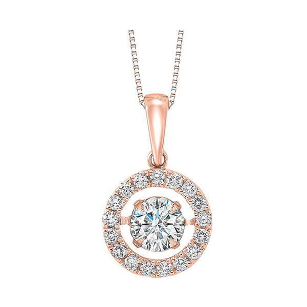 14Kt Rose Gold Diamond 3/4Ctw Pendant