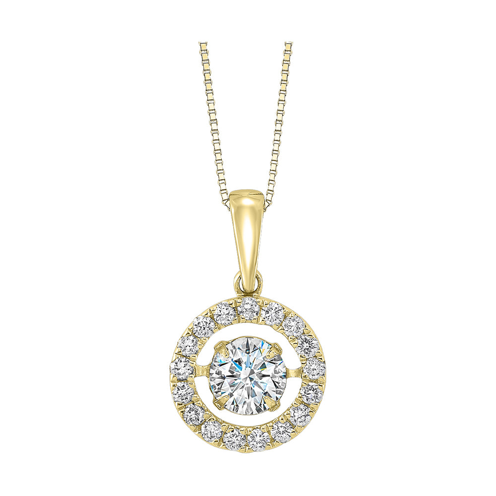 14Kt Yellow Gold Diamond 3/4Ctw Pendant