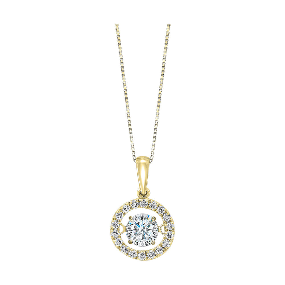 14Kt Yellow Gold Diamond 1Ctw Pendant