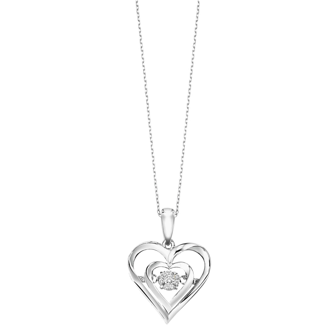Silver Diamond 1/50Ctw Pendant