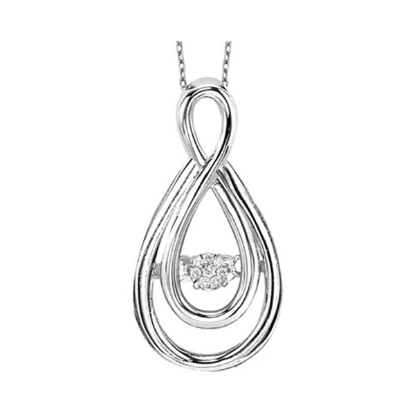 Silver Diamond 1/50Ctw Pendant