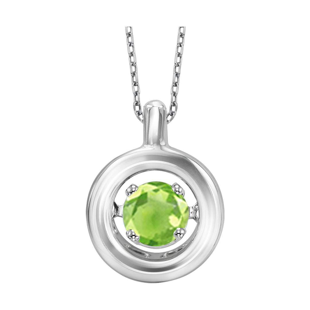 Silver & Peridot 1/6Ctw Pendant