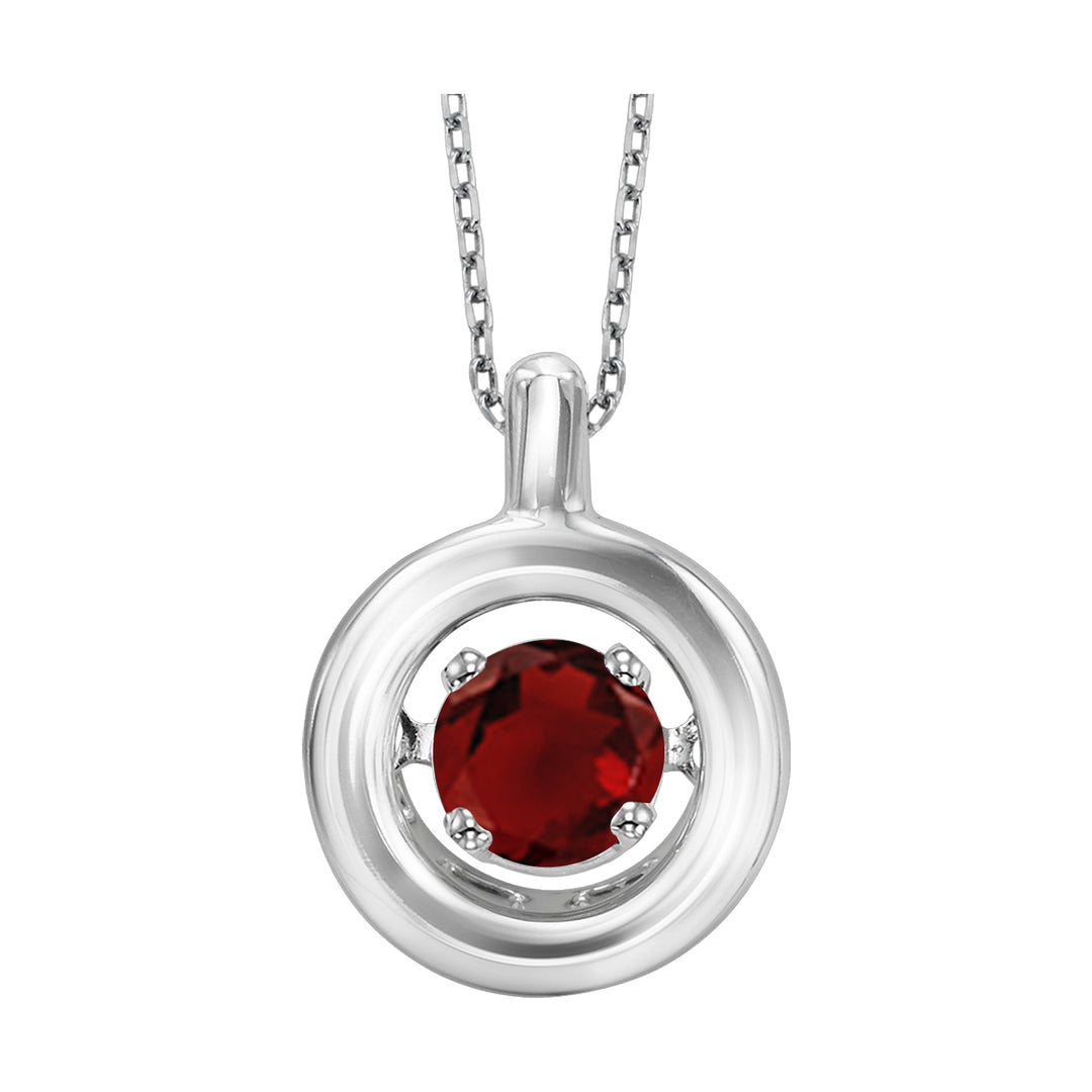 Silver & Garnet 1/6Ctw Pendant