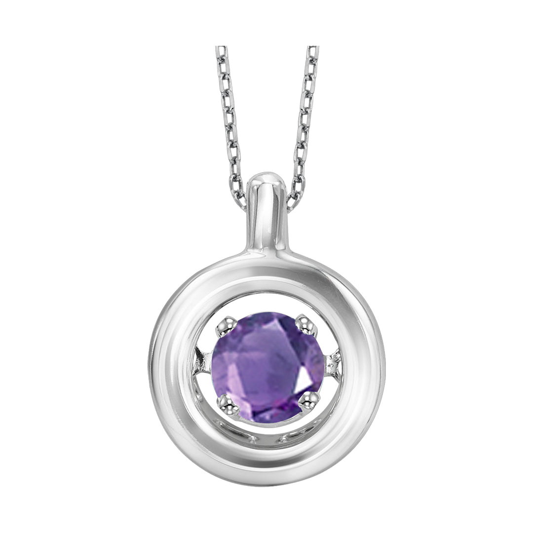 Silver & Amethyst 1/6Ctw Pendant