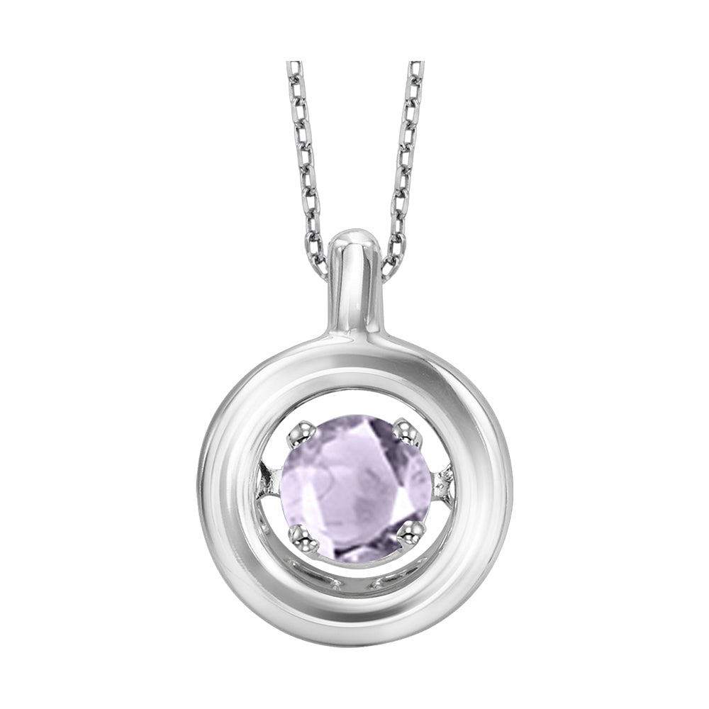 Silver Syn Alexandrite 1/6Ctw Pendant