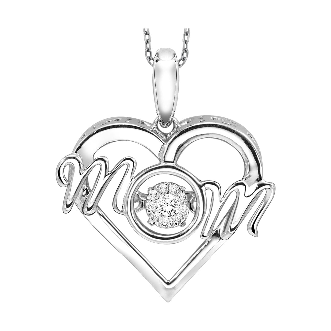 Silver Diamond 1/50Ctw Pendant
