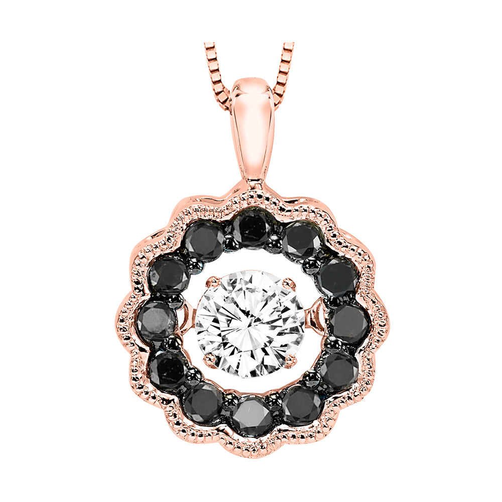 14Kt Rose Gold Diamond 3/8Ctw Pendant