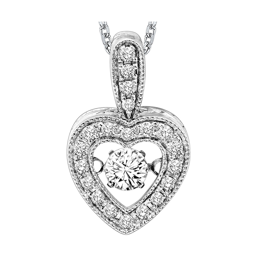 14Kt White Gold Diamond 1/3Ctw Pendant