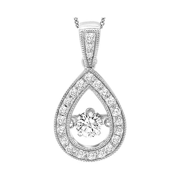 14Kt White Gold Diamond 1/3Ctw Pendant