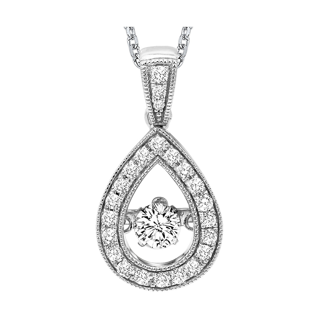 14Kt White Gold Diamond 1/3Ctw Pendant