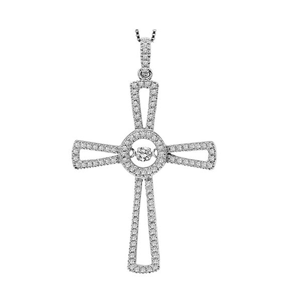 Silver Diamond 1/6Ctw Pendant